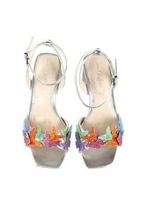 High-Heel-Pumps Buffalo "Buffalo APRIL BUTTERFLY GLAM", Damen, Gr. 37, silber, multi, Polyurethan, Schuhe