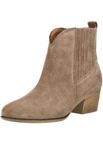 Stiefelette Gabor COMFORT "Gabor Comfort Stiefelette Veloursleder", Damen, Gr. 42,5, beige, Veloursleder, Schuhe Stiefelette