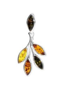 Kettenanh&auml;nger OSTSEE-SCHMUCK "OSTSEE-SCHMUCK Anh&auml;nger Elena Anh&auml;nger Elena", wei&szlig;, Schmuckanh&auml;nger, Damen, 42x22mm, Silber 925 (Sterlingsilber), 3,7 g, Kettenanh&auml;nger