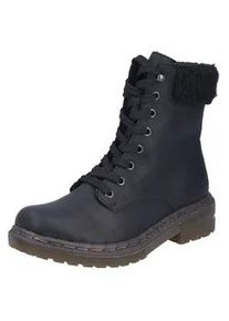 Winterstiefelette Rieker, Damen, Gr. 40, schwarz, Lederimitat, Textil, unifarben, Basic, Schuhe Winterstiefelette, mit Innenrei&szlig;verschluss