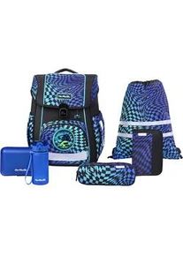 Schulranzen McNeill "Bravo, inkl. Etui, Turnbeutel", Kinder, Gr. B/H/T: 30cm x 40cm x 22cm, gamer, Polyester, Rucks&auml;cke