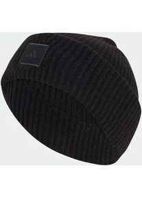 Beanie Adidas PERFORMANCE "MIT BREITEM B&Uuml;NDCHEN", Damen, schwarz, Obermaterial: 53% Polyester, 47% Polyacryl, M&uuml;tzen Beanie