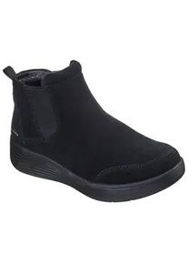 Chelseaboots Skechers "ARCH FIT LAGUNA", Damen, Gr. 35, schwarz, uni, Veloursleder, Schuhe Chelseaboots, Chelseaboots, Winterboots mit bequemen Relaxed Fit