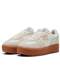 Sneaker Puma "PALERMO ELEVATA GENTLE MELD WNS", Damen, Gr. 41, warm wei&szlig;, gum, Leder, mehrfarbig, Schuhe Sneaker