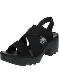 Riemchensandale Fly London "Fly London Sandalen Leder", Damen, Gr. 38, schwarz, Leder, Schuhe Riemchensandale