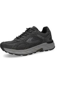 Sneaker Camel Active, Herren, Gr. 41, grau (dunkelgrau, grau), Leder, Textil, Schuhe Sneaker, Schn&uuml;rschuh, Freizeitschuh mit Logoverzierung