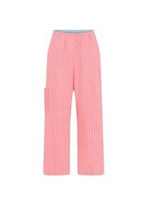 Pyjama CCDK COPENHAGEN "CCDK Copenhagen sleep pants Mila", Damen, Gr. XL, geranium pink stripe, Obermaterial: 100% Baumwolle, Homewear-Sets Pyjama