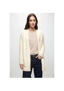 Strickjacke Street One, Damen, Gr. 40, soft beige, Stoff, 78% Polyamid, 12% Polyacryl, 10% Baumwolle, unifarben, normal lang, ohne Ausschnitt, Rollsaum, Strickjacken Strickjacke, mit aufgen&auml;hten Taschen