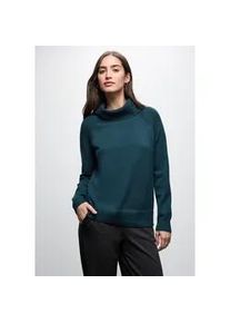 Rollkragenpullover Street One, Damen, Gr. 36, tide blau, Stoff, 30% Polyester, 29% Polyacryl, 21% Viskose, 20% Nylon, unifarben, normal normal, hoch geschlossener Ausschnitt, Strickb&uuml;ndchen, Pullover Rollkragenpullover, mit Stehkragen