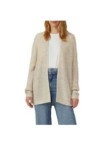 Cardigan s.Oliver, Damen, Gr. 46, light beige melange, Strick, Obermaterial: 60% Polyacryl, 22% Polyester, 10% Alpaka, 8% Polyamid, meliert, regular fit taillenbedeckt, V-Ausschnitt, Rippb&uuml;ndchen, Strickjacken, aus Alpakamix