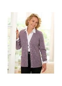 Strickjacke Classic Basics, Damen, Gr. 40, lila (mauve, meliert), 75% Polyacryl, 20% Polyester, 5% Polyamid, meliert, Strickjacken Strickjacke