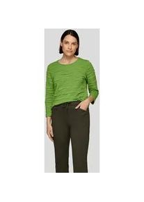 3/4-Arm-Shirt Rabe, Damen, Gr. 46, farn, Jersey, Obermaterial: 68% Viskose, 28% Polyester, 4% Elasthan, Strukturmuster, regular fit taillenbedeckt, Rundhals, Shirts 3/4-Arm-Shirt, mit Struktur Muster