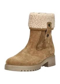 Stiefelette Gabor COMFORT "Gabor Comfort Stiefelette Veloursleder", Damen, Gr. 38,5, braun, Veloursleder, Schuhe Stiefelette