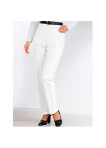 B&uuml;gelfaltenhose Classic Basics, Damen, Gr. 20, Kurzgr&ouml;&szlig;en, wei&szlig;, 100% Polyester, unifarben, lang, Hosen