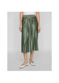 Plisseerock Vila "VINITBAN SKIRT - NOOS", Damen, Gr. L (40), laurel wreath, Web, Obermaterial: 96% Polyester, 4% Elasthan, unifarben, regular fit knieumspielend, R&ouml;cke