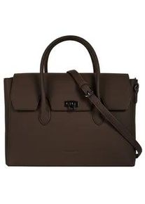 Henkeltasche Bugatti "IRIA", Damen, Gr. B/H/T: 36cm x 24cm x 16cm onesize, braun, Polyurethan (PU), leicht gl&auml;nzend, unifarben, Taschen