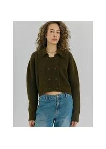 Strickpullover NORR "NORR Sweater Halli", Damen, Gr. 38, army, Obermaterial: 32% Alpaka, 32% Wolle, 30% Nylon, 6% Elasthan, Pullover Strickpullover