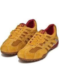 Sneaker Geox "U SNAKE ORIGINAL", Herren, Gr. 47, ocker, Lederimitat, Textil, Veloursleder, Schuhe Sneaker, Halbschuh, Freizeitschuh, Schn&uuml;rer im Retro-Look