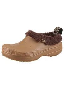 Clog Crocs "Unisex Classic Lined Shorty", Herren, Gr. 39, braun, CrosliteTM, Schuhe Clog, Regenschuh, Outdoorschuh, Hausschuh mit Warmfutter