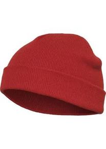 Beanie Flexfit "Flexfit Unisex Heavyweight Beanie", Damen, Gr. onesize, rot, Kunstfaser, M&uuml;tzen Beanie