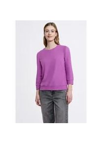 3/4-Arm-Shirt STREET ONE STUDIO, Damen, Gr. 42, floral pink, Stoff, 71% Polyester, 26% Viskose, 3% Elasthan, unifarben, normal normal, Rundhals, B&uuml;ndchen, Shirts 3/4-Arm-Shirt, mit Rundhalsausschnitt