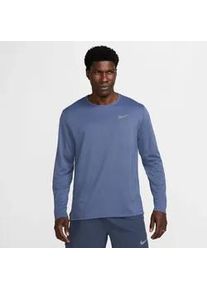 Laufshirt Nike "M NK DF UV MILER TOP LS", Herren, Gr. XL, diffused blau, reflective silv, Obermaterial: 100% Polyester, normal, Shirts Laufshirt