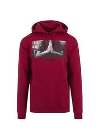 Mister Tee Rundhalspullover MISTERTEE "MisterTee Herren Pray Hoody", Herren, Gr. M, ruby, 65% Baumwolle, 35% Polyester, unifarben, normal, ohne Ausschnitt, Pullover Rundhalspullover