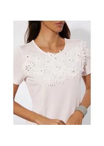 CR&Eacute;ATION L Rundhalsshirt CREATION L "Lyocell-Shirt", Damen, Gr. 50, ecru, 95% Lyocell, 5% Elasthan, unifarben, Rundhals, Shirts Rundhalsshirt