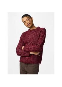 Strickpullover Pieces "PCNINA LS O-NECK KNIT NOOS BC", Damen, Gr. XL, lila (tawny port), Strick, Obermaterial: 82% Polyester, 14% Polyacryl, 4% Wolle, unifarben, regular fit h&uuml;ftlang, Rundhals, Pullover Strickpullover
