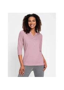 WITT 3/4-Arm-Shirt "3/4-Arm-Shirt", Damen, Gr. 48, rosa (ros&eacute;), 95% Baumwolle, 5% Elasthan, unifarben, Rundhals, Shirts 3/4-Arm-Shirt