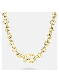 Kette mit Anh&auml;nger Liebeskind Berlin "Schmuck Geschenk Edelstahl Halskette The D-Link Statement", gold (gelbgoldfarben), Halsketten, Damen, Edelstahl, L: 45 B: 6mm, B:6mm