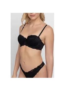Balconette-BH Dorina "Perfect Lace", Damen, Gr. 95, Cup B, schwarz, Microtouch, Obermaterial: 90% Nylon, 10% Elasthan, BHs Balconette-BH, mit Spitze, elastisch