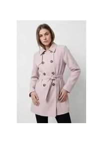 Trenchcoat Only "ONLVALERIE TRENCHCOAT OTW NOOS", Damen, Gr. L, burnished lila, Web, Obermaterial: 100% Polyester, unifarben, figurumspielend ca. Mitte Oberschenkel, M&auml;ntel