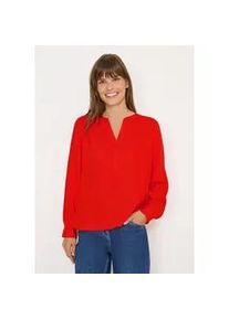 Langarmbluse Cecil, Damen, Gr. XL (44), pumpkin orange, Stoff, 100% Viskose, unifarben, normal normal, Rundhals, abgesteppt, Blusen, in Unifarbe