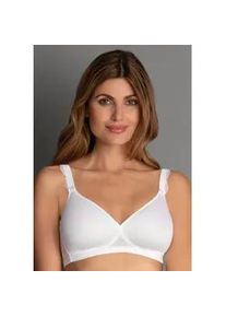 Soft-BH Rosa Faia "Selma", Damen, Gr. 90, Cup E, wei&szlig;, Stoff, Obermaterial: 60% Polyester, 27% Polyamid, 13% Elasthan, normal, BHs Soft-BH, Spacer-Schale, ohne B&uuml;gel, mit Spitze, atmungsaktiv, schlicht, bequem
