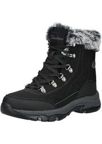 Schn&uuml;rstiefelette Skechers "Skechers Stiefelette Lederimitat/Textil", Damen, Gr. 39, schwarz, Lederimitat, Textil, Schuhe Schn&uuml;rstiefelette