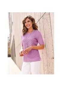 2-in-1-Pullover Lady "2-in-1-Pullover", Damen, Gr. 54, orchidee, 60% Viskose, 40% Baumwolle, unifarben, Pullover