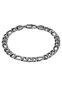 Armband True Rebels "TR303" Gr. 21, gunmetal, Armb&auml;nder, Herren, 21, Edelstahl, Armband