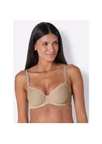 T-Shirt-BH Viania, Damen, Gr. 95, Cup B, camel, 65% Polyamid, 28% Polyester, 7% Elasthan, BHs T-Shirt-BH