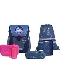 Schulranzen McNeill "Primo, inkl. Etui, Turnbeutel", Kinder, Gr. B/H/T: 30cm x 38cm x 20cm, roses, Polyester, Rucks&auml;cke