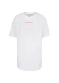 T-Shirt Merchcode "Merchcode Ladies Douceur Florale Tee", Damen, Gr. XL, wei&szlig;, 100% Baumwolle, bedruckt, oversize, Rundhals, Shirts T-Shirt