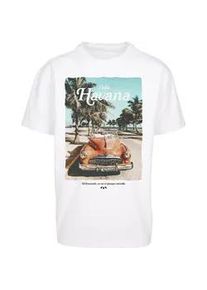 T-Shirt "Upscale by Mister Tee Unisex Havana Vibe Oversize Tee", Damen, Gr. M, wei&szlig;, 100% Baumwolle, UPSCALE BY Mister Tee, unifarben, oversize, Rundhals, Shirts T-Shirt