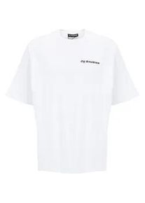 T-Shirt 2Y STUDIOS "2Y Studios Herren Smiley Oversize Tee", Damen, Gr. M, wei&szlig;, 100% Baumwolle, bedruckt, oversize, Rundhals, Shirts T-Shirt