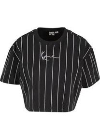 T-Shirt Karl Kani "Karl Kani Damen", Damen, Gr. S, schwarz, wei&szlig;, 100% Baumwolle, gestreift, normal, Rundhals, Shirts T-Shirt