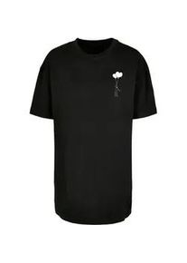T-Shirt Merchcode "Merchcode Damen Ladies Love In The Air Oversized Boyfriend Tee", Damen, Gr. XS, schwarz, 100% Baumwolle, bedruckt, oversize, Rundhals, Shirts T-Shirt