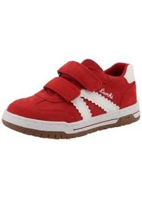 Klettschuh Lurchi "Berry", Kinder, Gr. 31, rot, wei&szlig;, Leder, Veloursleder, Schuhe Klettschuh, Sneaker, Halbschuh, Freizeitschuh, Gr&ouml;&szlig;enschablone zum Download