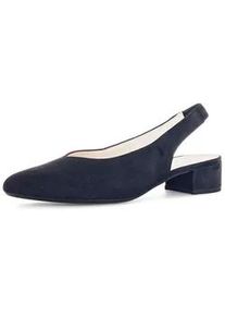 Slingpumps Gabor "Slingpumps", Damen, Gr. 41, blau, Schuhe Slingpumps
