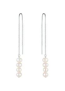 Paar Ohrh&auml;nger Valero Pearls "Set: VP978", wei&szlig;, Ohrringe, Damen, 81,0mm, Silber 925 (Sterlingsilber), mit S&uuml;&szlig;wasser-Zuchtperle