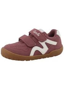 Barfu&szlig;schuh Lurchi "Jamin, Barefoot", Kinder, Gr. 33, altrosa, wei&szlig;, Lederimitat, Textil, Veloursleder, Schuhe Barfu&szlig;schuh, Klettschuh, Freizeitschuh, Gr&ouml;&szlig;enschablone zum Download