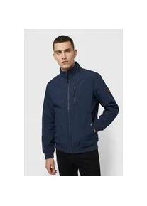Jack & Jones PlusSize Softshelljacke "JJEPARKER SOFTSHELL COLLAR BOMBER SN PLS", Herren, Gr. 3XL, navy blazer, Web, Obermaterial: 100% Polyester, JACK & JONES PLUSSIZE, Jacken Softshelljacke, mit Stehkragen